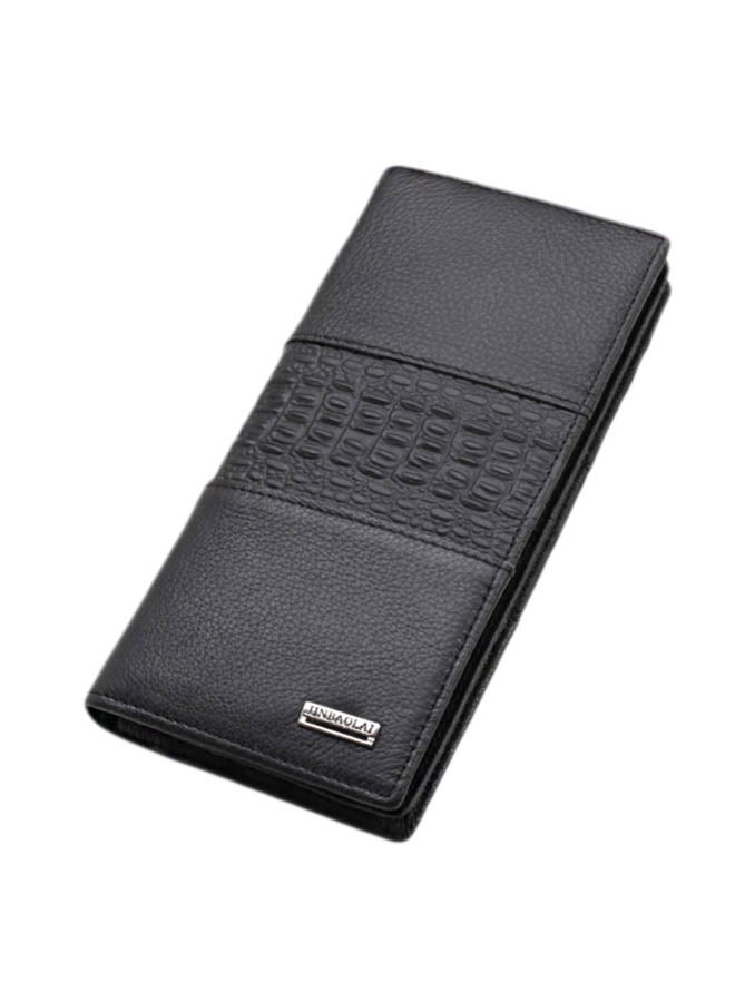 JINBAOLAI Leather Multifunctional Wallet Black - Image 1