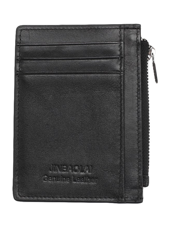 JINBAOLAI Leather Multifunctional Wallet Black - Image 1