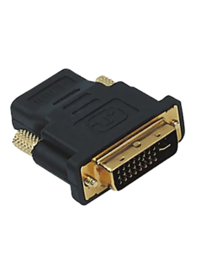 DVI 24 Female To HDMI Male Adapter Black/Gold