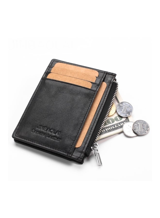 JINBAOLAI Leather Multifunctional Wallet Black - Image 2