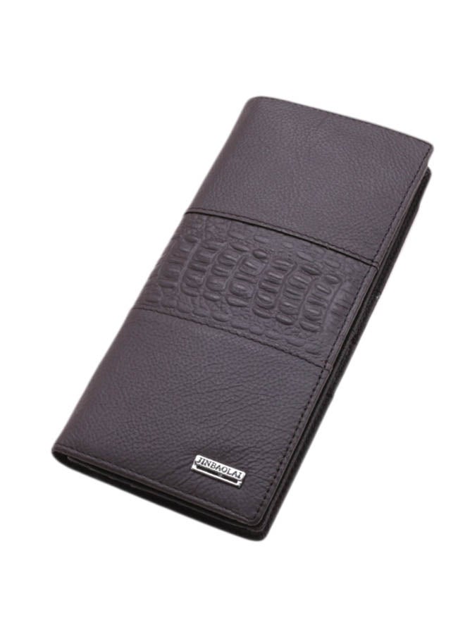 JINBAOLAI Leather Multifunctional Wallet Brown
