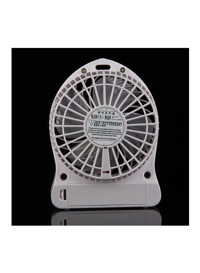 مروحة طاولة صغيرة بمنفذ USB قابلة للنقل أبيض - Image 4