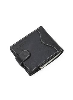 JINBAOLAI Leather card cover multifunctional zero wallet  black Black  - Image 2