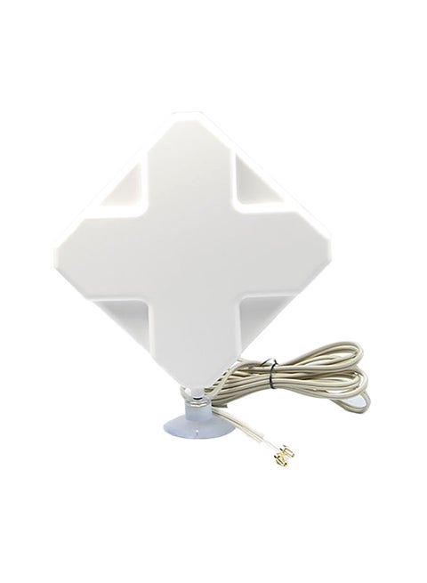 4G Network Antenna White/Gold