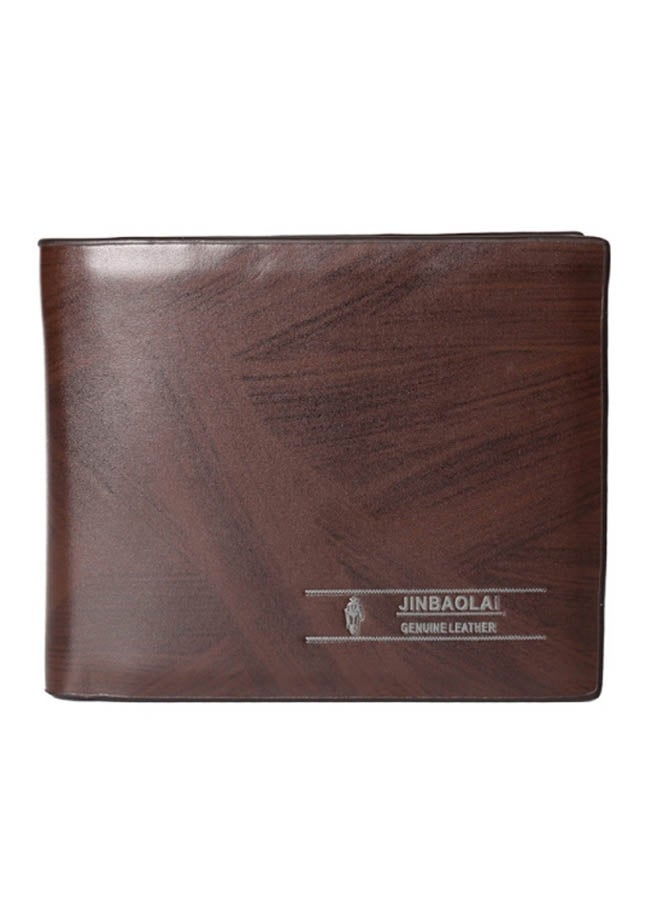 JINBAOLAI Leather card cover multifunctional zero wallet  brown Brown - Image 1