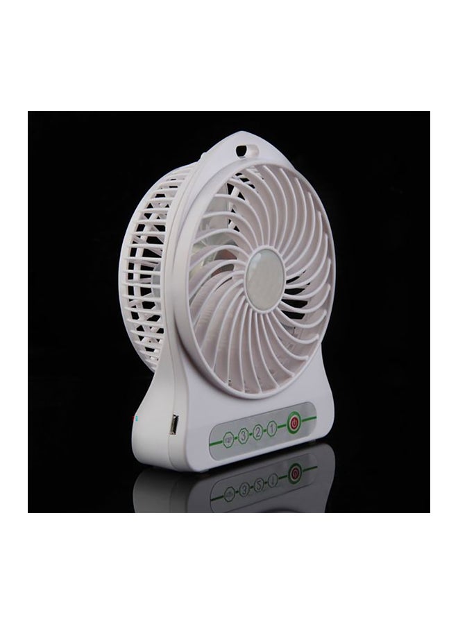 مروحة طاولة صغيرة بمنفذ USB قابلة للنقل أبيض - Image 3