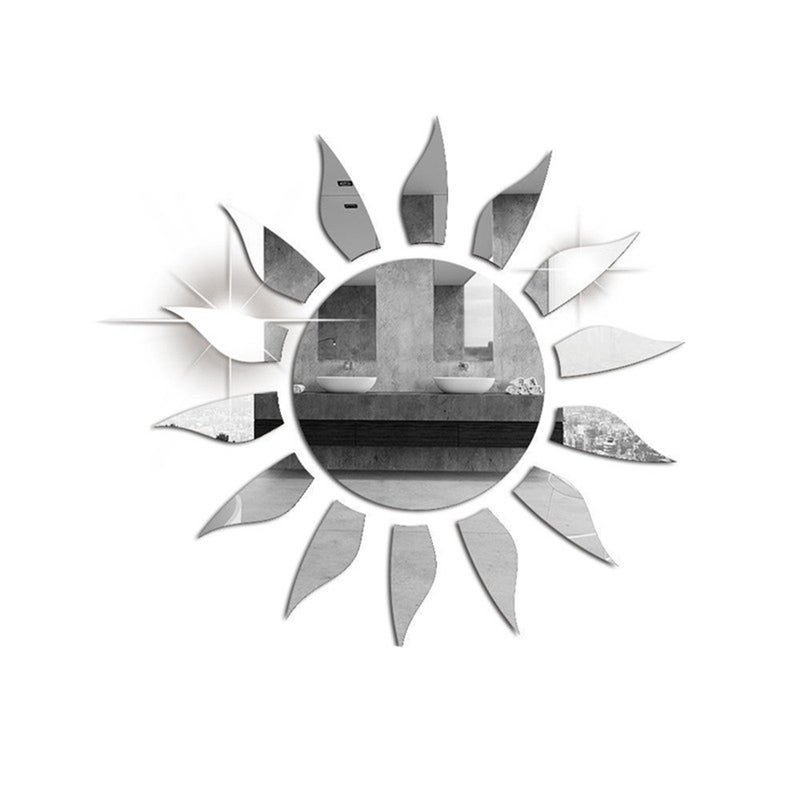 Sharpdo Sun Wall Decoration Sticker Silver 59 x 59cm - Image 1