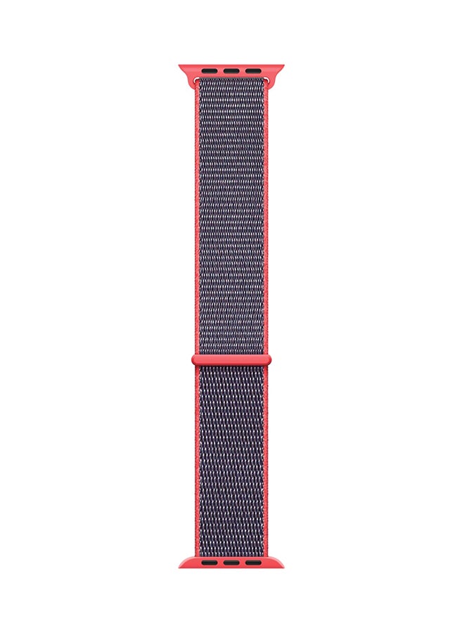 SBAQ - Replacement Band For Apple Smart Watch 42 mm Black/Red - Image 1