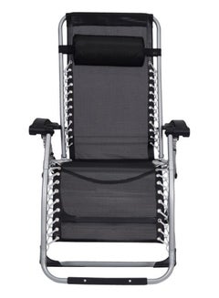 BJM Foldable Adjustable Reclining Chair Black 177cm  - Image 2