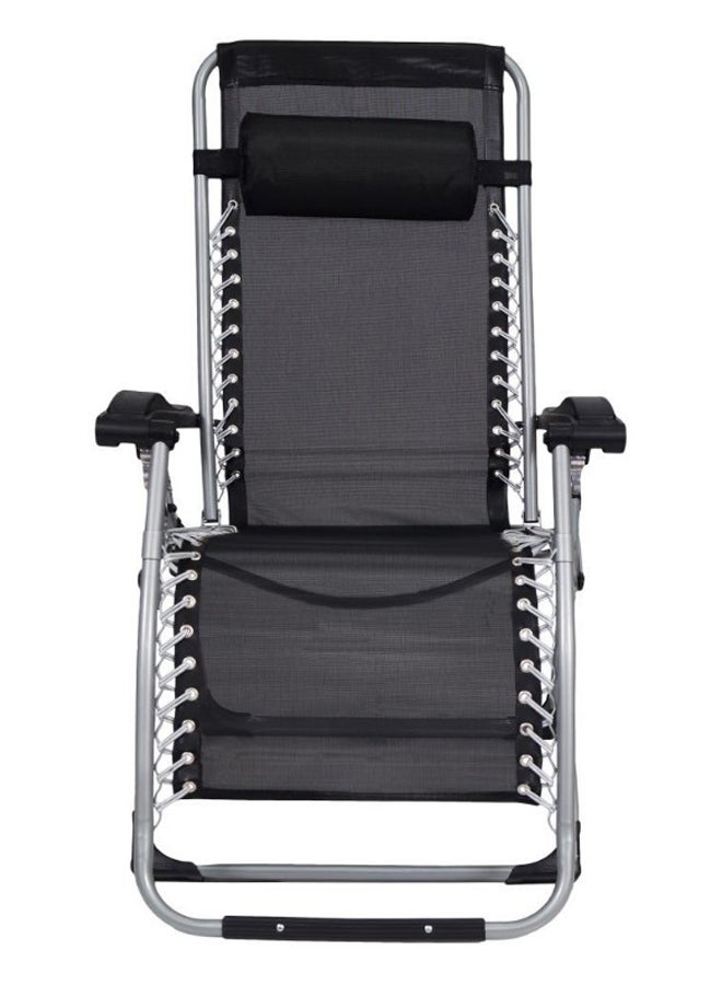 BJM Foldable Adjustable Reclining Chair Black 177cm  - Image 2