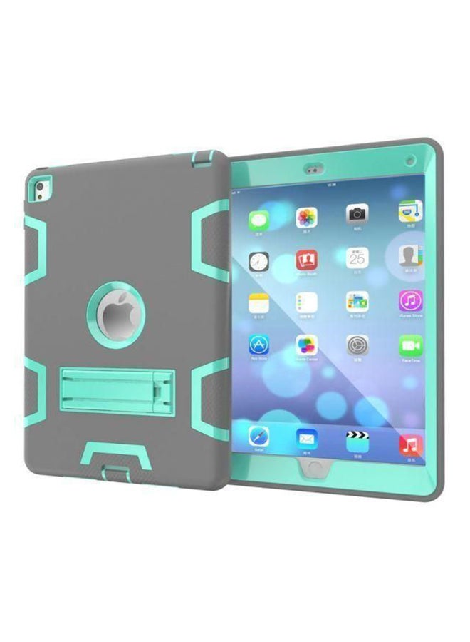 Heavy Duty Hard Case Cover With Kickstand For Apple iPad Pro Grey/Aqua - Image 2