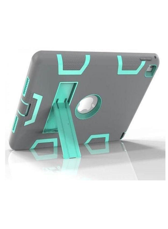 Heavy Duty Hard Case Cover With Kickstand For Apple iPad Pro Grey/Aqua - Image 4