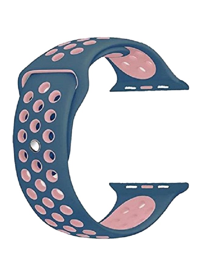 Liger - Watch Bracelet For Apple Watch Series 1/2/3/4 42 mm, 40 mm Blue/Pink - Image 1