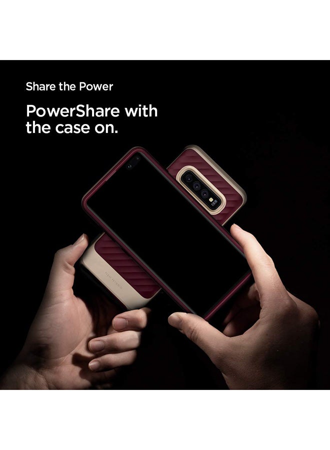 Spigen - Neo Hybrid Case Cover For Samsung Galaxy S10 Plus Burgundy - Image 1