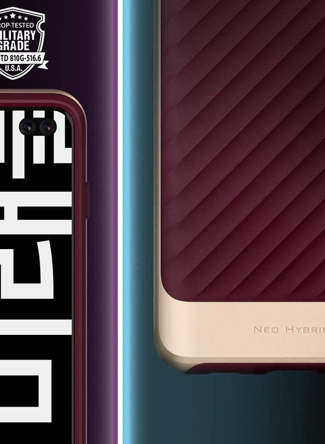 Spigen - Neo Hybrid Case Cover For Samsung Galaxy S10 Plus Burgundy - Image 1