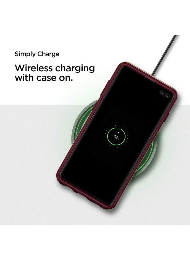Spigen - Neo Hybrid Case Cover For Samsung Galaxy S10 Plus Burgundy - Image 1