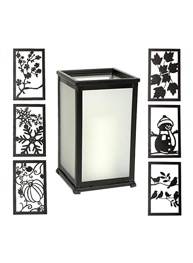 جيف يو Decorative Led Candle Lantern Black 8.5X5X5inch 