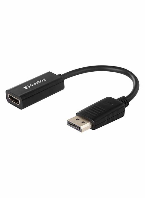 منفذ الشاشة إلى مهايئ HDMI أسود