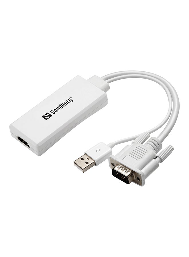 Sandberg - VGA+Audio To HDMI Converter White - Image 1