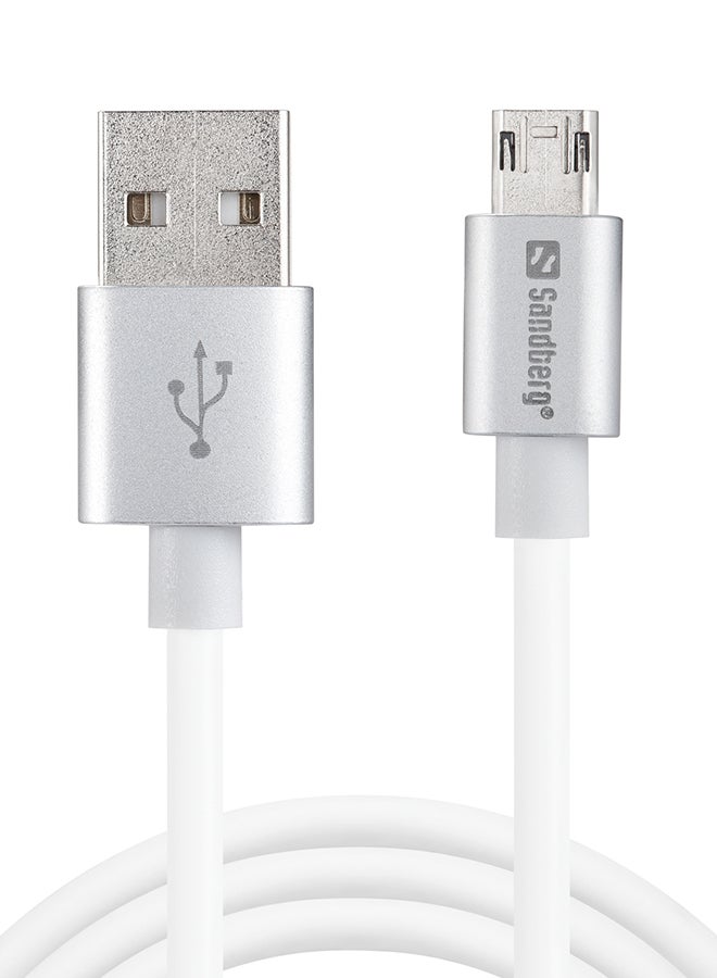 Sandberg MicroUSB Reversible Cable White 