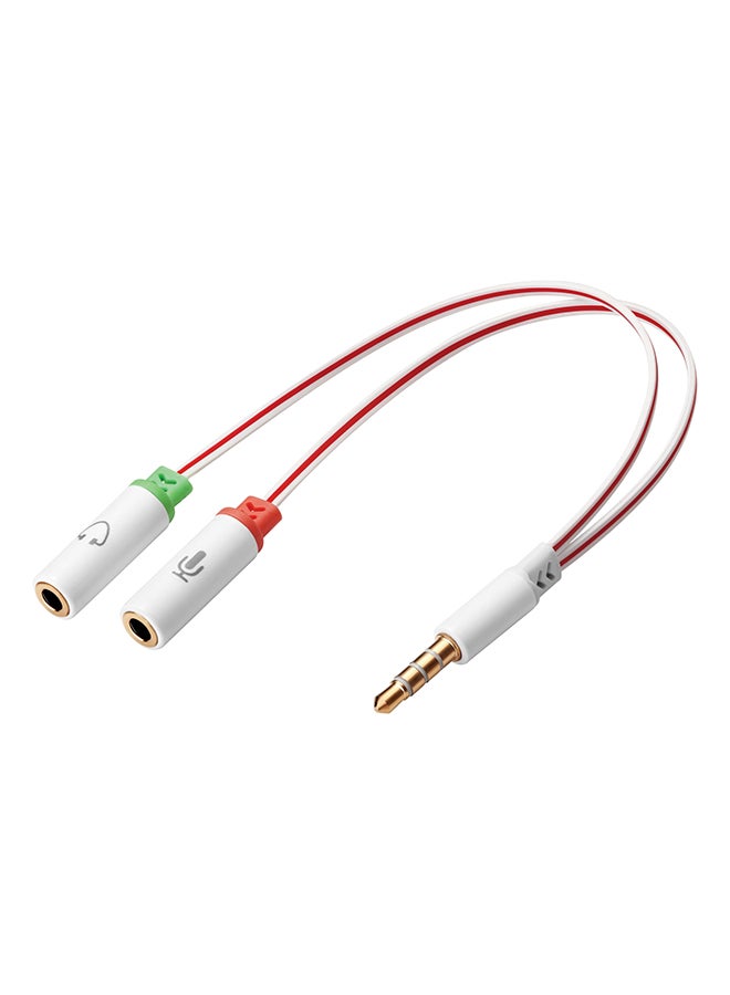 Sandberg Dual To Single Headset Converter White  - Image 1