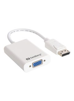 محول منفذ VGA + صوت إلى منفذ الشاشة أبيض