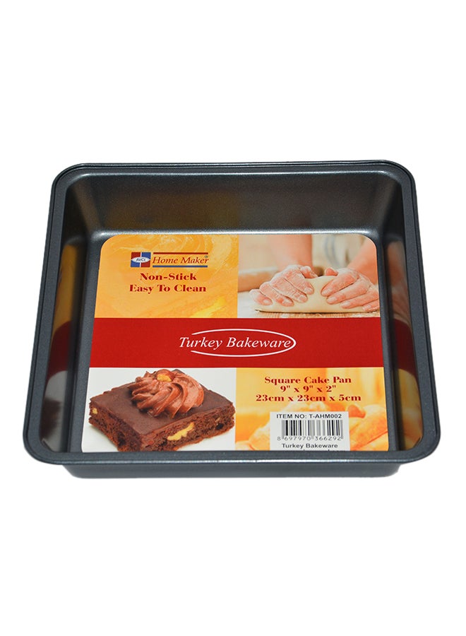 Homemaker Square Cake Pan 23Cm Black 9x9x2inch 