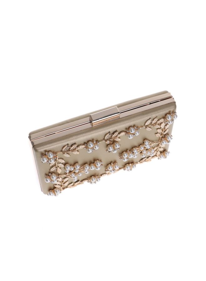 Cool Baby Flower Design Clutch Bag Beige  - Image 2