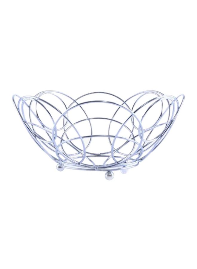 Royalford - Fruit Basket Chrome Platted Iron 27.5X12Cm Silver Silver 9cm - Image 1