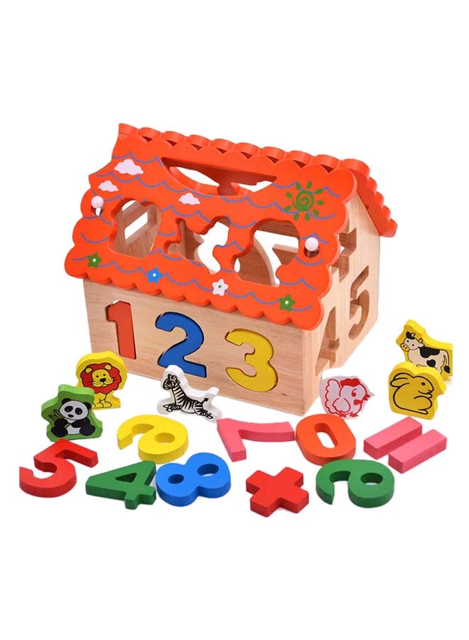 Sharpdo Wooden Diy Number House Puzzle Game 10cm 