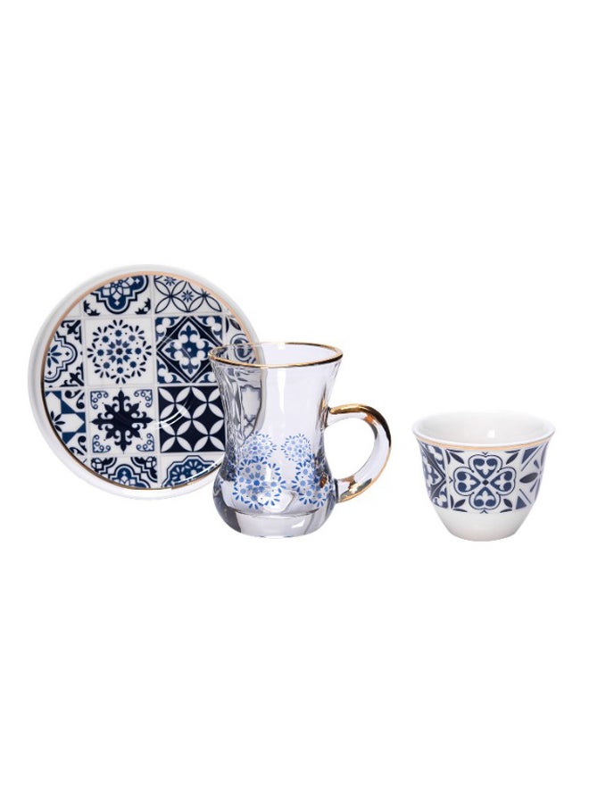Dallaty 18-Piece Tea Set Blue/White  - Image 2