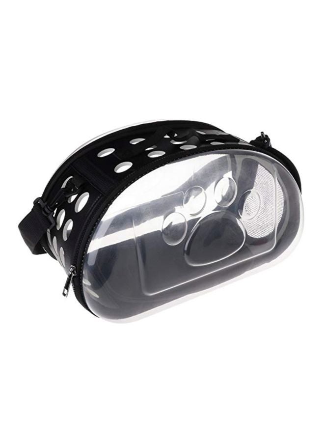 Generic Portable Handbag For Dog And Cat Black/Transparent 36x20x22centimeter  - Image 2