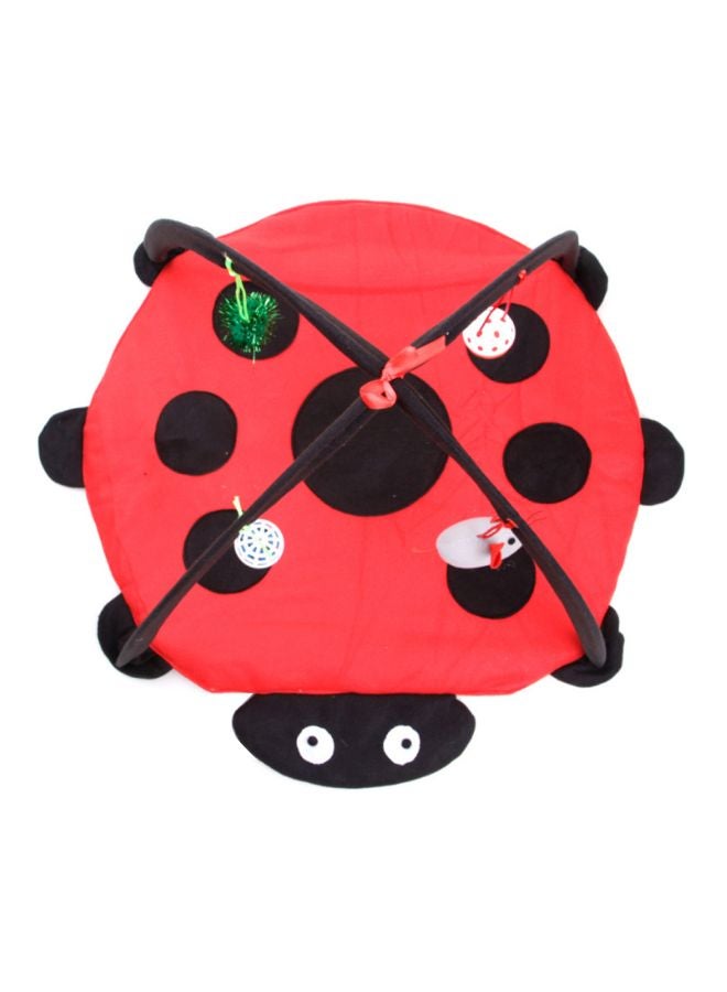 Hammock Tent With Hanging Mouse Bell Toy Red/Black 61x61x34cm - Image 1