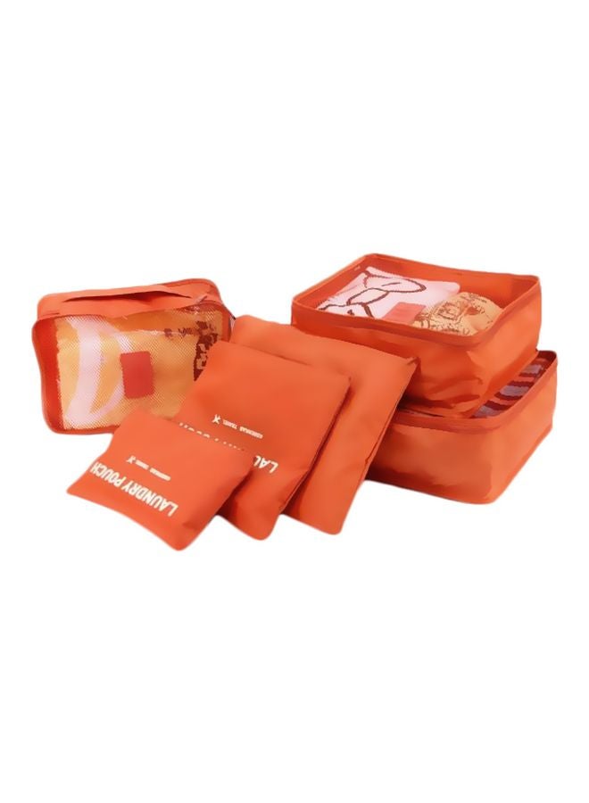 6-Piece Travel Pouch Set Orange
