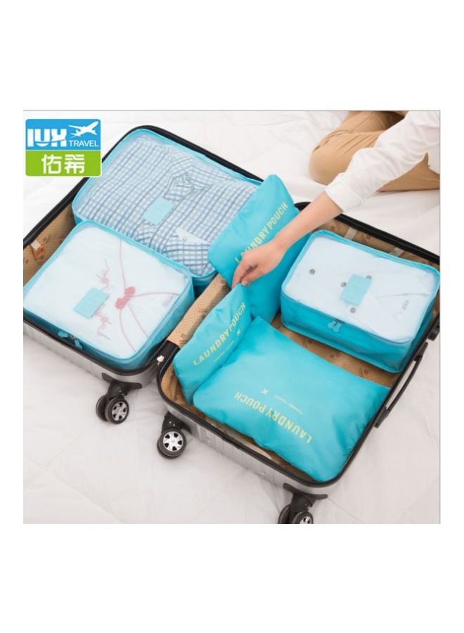 6-Piece Travel Pouch Set Bue - Image 2