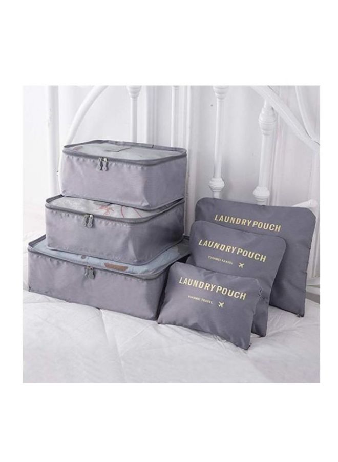 6-Piece Travel Pouch Set Grey  - Image 2