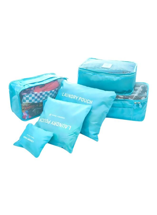 6-Piece Travel Pouch Set Sky Blue - Image 1