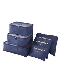 Generic 6-Piece Travel Pouch Set Black 
