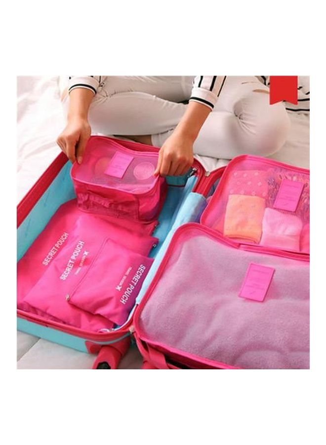 6-Piece Travel Bag Set Pink - Image 3