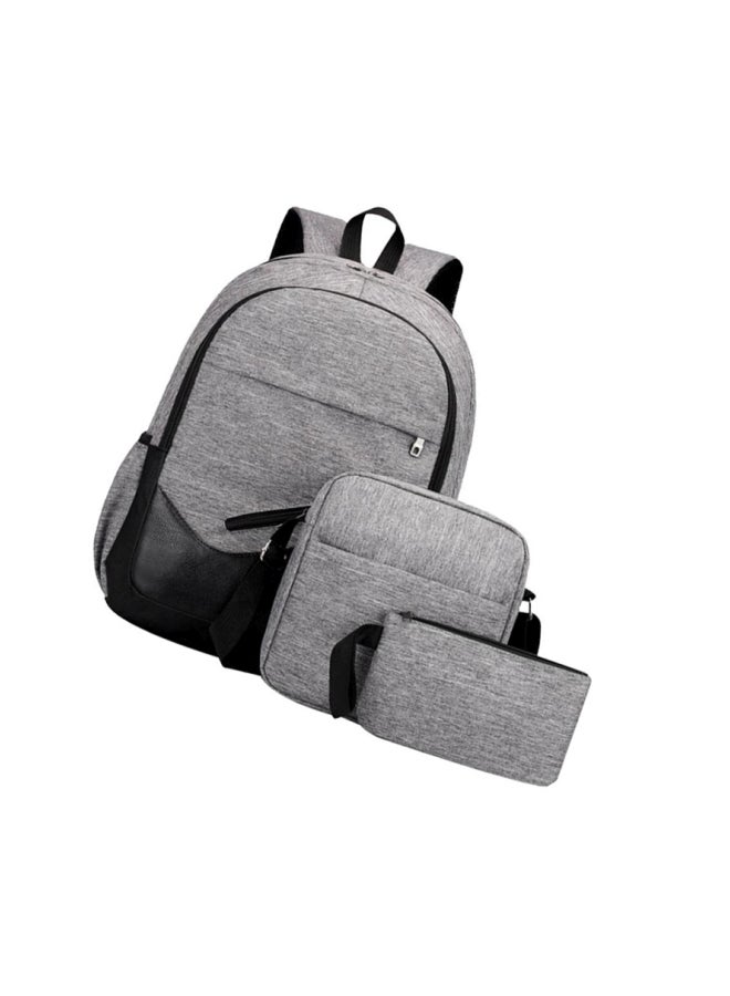 Cool Baby 3-Piece Nylon Backpack Grey/Black - Image 3