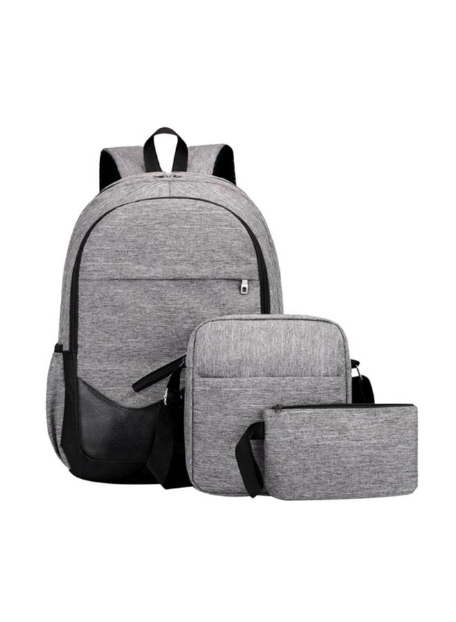 Cool Baby 3-Piece Nylon Backpack Grey/Black - Image 1