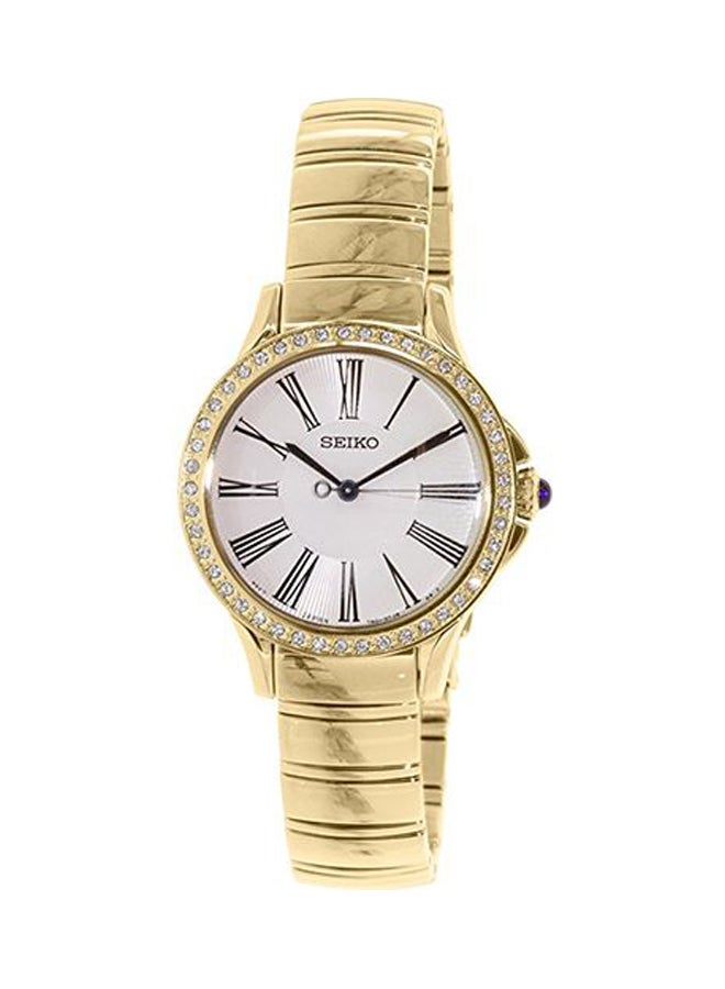 Seiko - women Round Shape Stainless Steel Analog Wrist Watch 30 mm - Gold - SRZ442P1 - Image 1