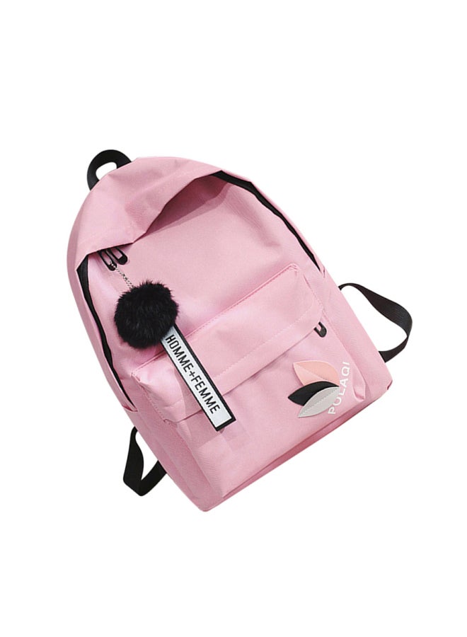 Cool Baby Leaf Design Backpack 15.35 Inches Pink/Black  - Image 3