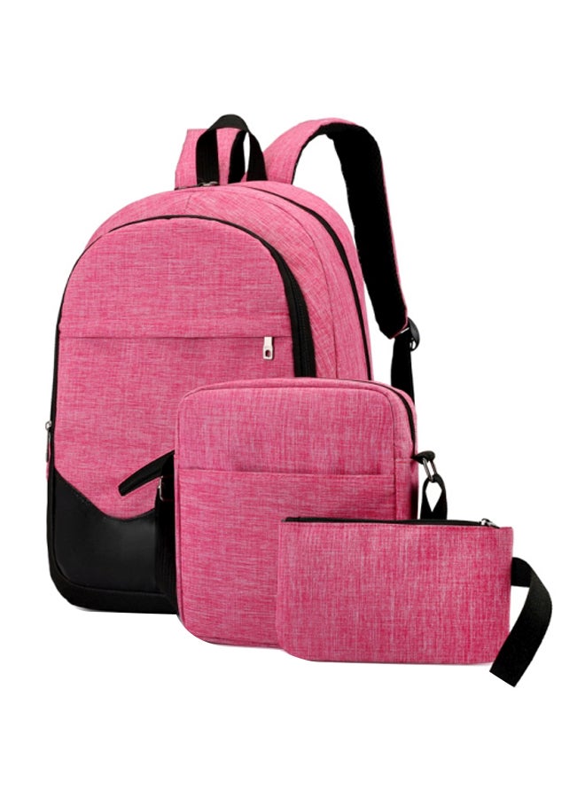 Cool Baby 3-Piece Backpack Set Pink/Black - Image 1