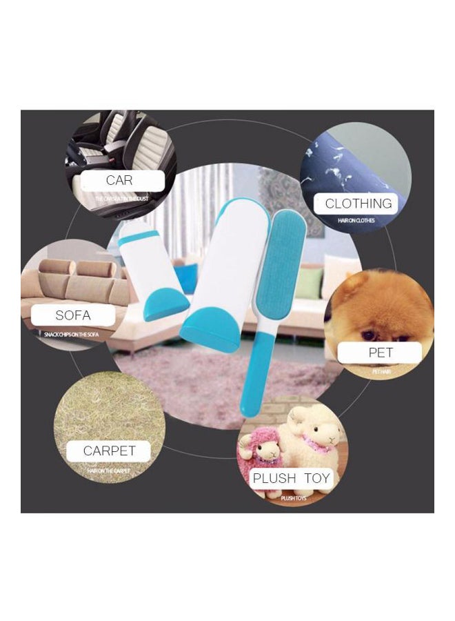 فرشاة إزالة الشعر مزودة بقاعدة تنظيف ذاتي بلون أزرق/أبيض وبقياس 20 سنتيمتر - Image 2