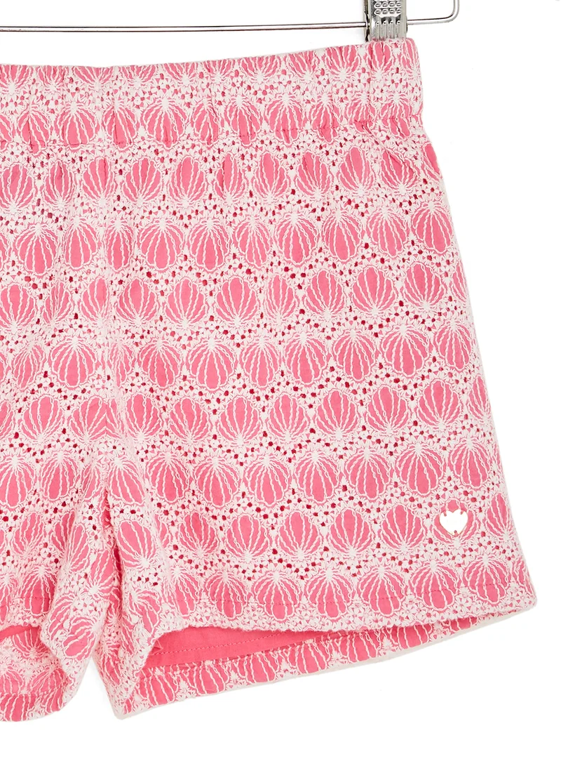 Juicy Couture Kids Jamaican Shorts Pink/White
