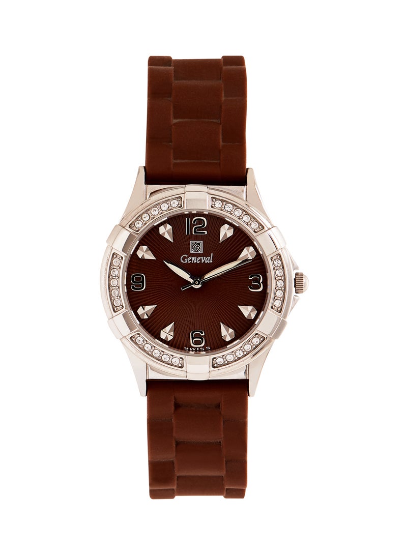 Geneval of Switzerland Women's Water Resistant Rubber Analog Wrist Watch GRS924WOO - Image 1