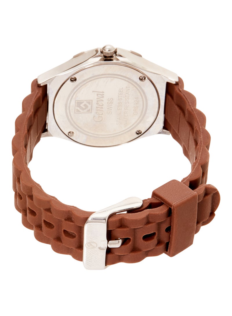 Geneval of Switzerland Women's Water Resistant Rubber Analog Wrist Watch GRS924WOO - Image 3