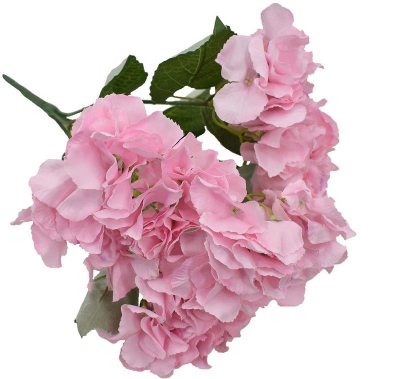 Yatai Artificial Hydrangea Flower Pink/Green 27x46cm  - Image 3