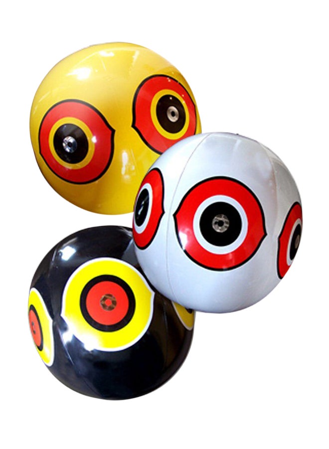 Pack Of 3 Scare-Eye Bird Repellent Predator Eyes Balloons Multicolour 5.4x5.4x5.4centimeter